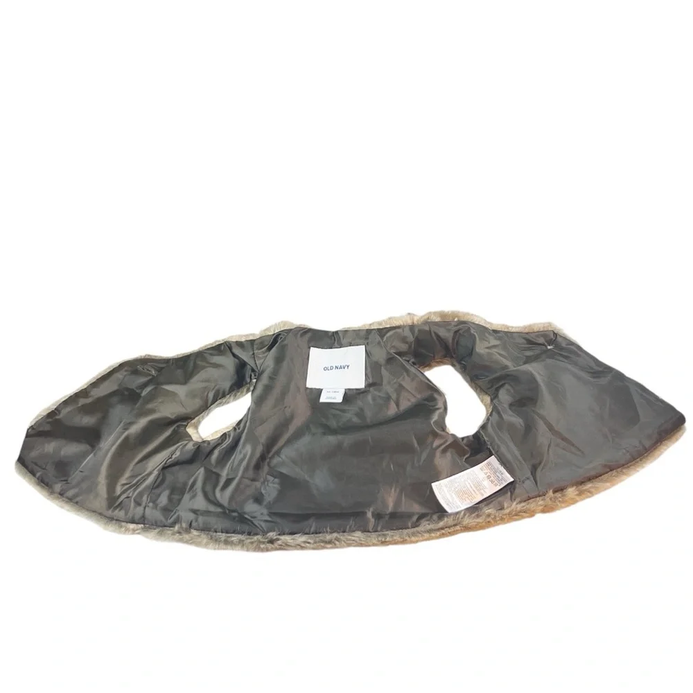 Old Navy Girls Faux Fur Vest in Brown Size 12-18 Months Fall Style‎